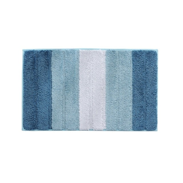 Tapis de sol antidérapant en microfibre à rayures pour salle de bain ou cuisine, 46x71cm, 51x81.5cm