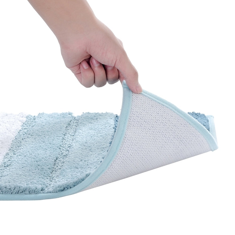 Tapis de sol antidérapant en microfibre à rayures pour salle de bain ou cuisine, 46x71cm, 51x81.5cm
