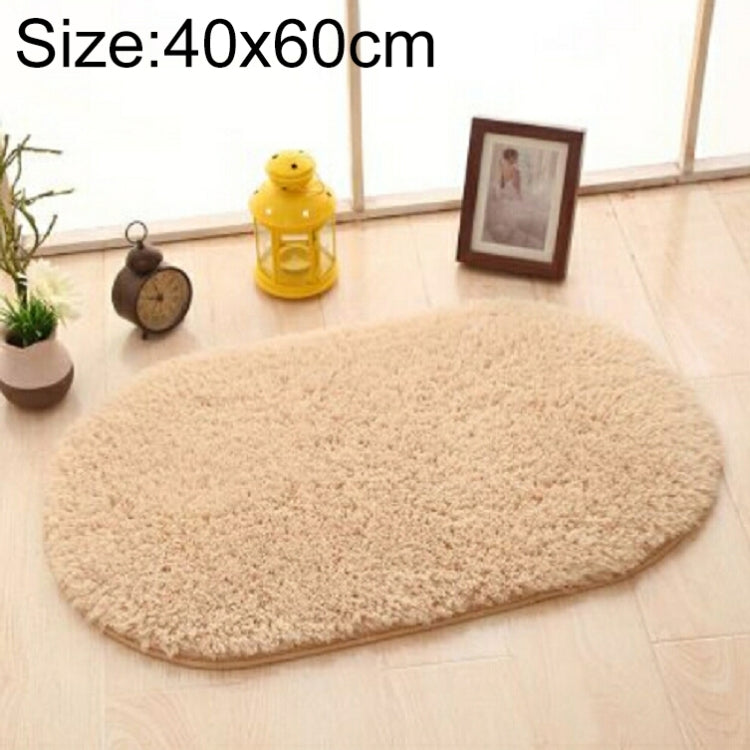 Tapis en fausse fourrure antidérapant de couleur unie pour salle de bain, chambre d'enfants, paillassons ovales, tapis de salon, 40x60cm, 50x80cm, 60x90cm, 60x120cm, 80x120cm, 80x160cm