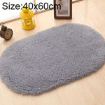 Tapis en fausse fourrure antidérapant de couleur unie pour salle de bain, chambre d'enfants, paillassons ovales, tapis de salon, 40x60cm, 50x80cm, 60x90cm, 60x120cm, 80x120cm, 80x160cm