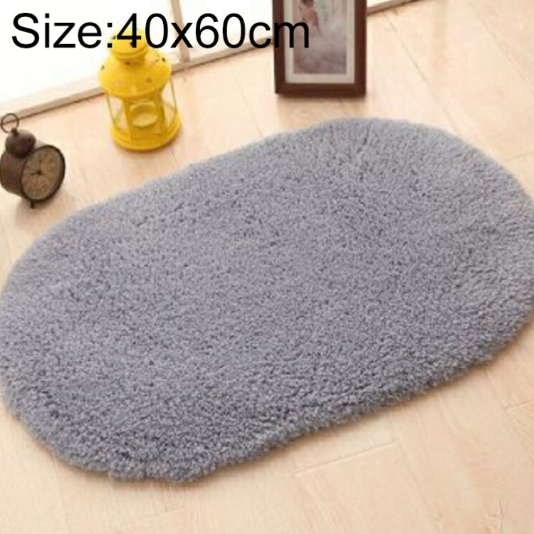 Tapis en fausse fourrure antidérapant de couleur unie pour salle de bain, chambre d'enfants, paillassons ovales, tapis de salon, 40x60cm, 50x80cm, 60x90cm, 60x120cm, 80x120cm, 80x160cm