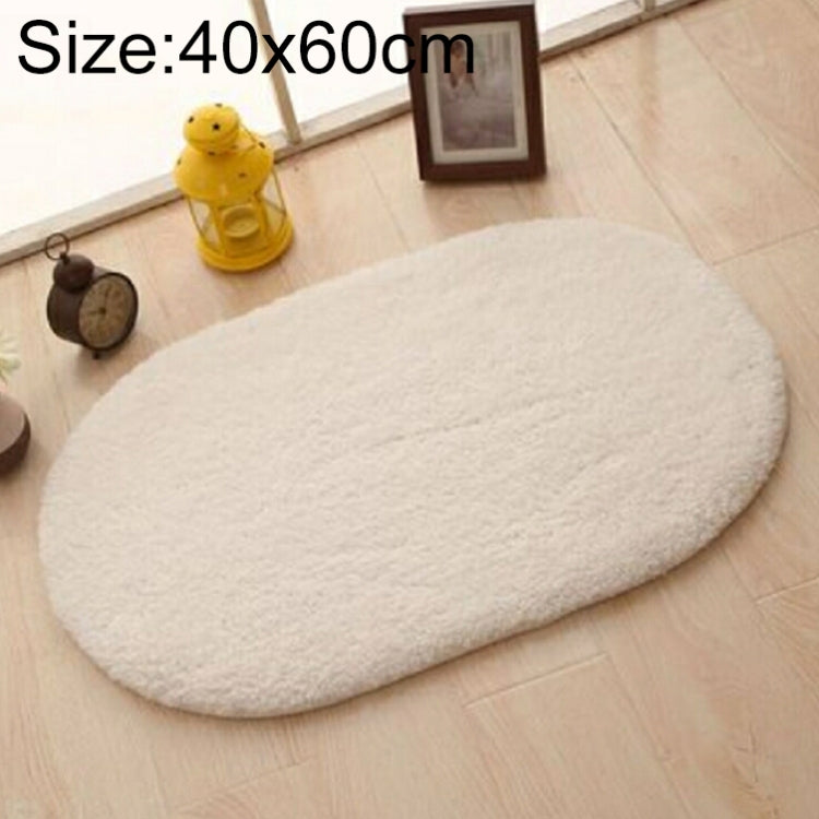 Tapis en fausse fourrure antidérapant de couleur unie pour salle de bain, chambre d'enfants, paillassons ovales, tapis de salon, 40x60cm, 50x80cm, 60x90cm, 60x120cm, 80x120cm, 80x160cm
