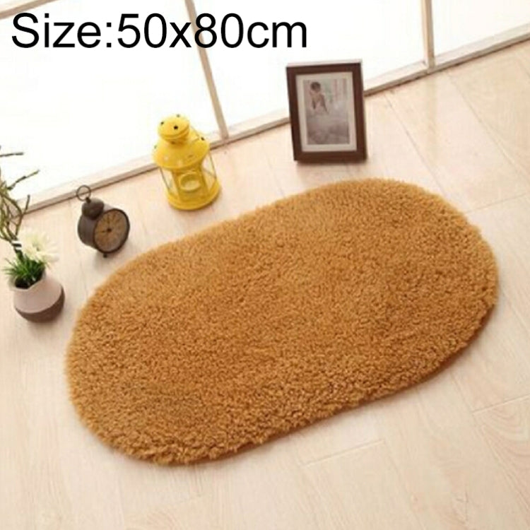 Tapis en fausse fourrure antidérapant de couleur unie pour salle de bain, chambre d'enfants, paillassons ovales, tapis de salon, 40x60cm, 50x80cm, 60x90cm, 60x120cm, 80x120cm, 80x160cm