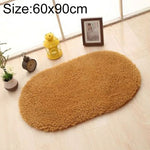 Tapis en fausse fourrure antidérapant de couleur unie pour salle de bain, chambre d'enfants, paillassons ovales, tapis de salon, 40x60cm, 50x80cm, 60x90cm, 60x120cm, 80x120cm, 80x160cm