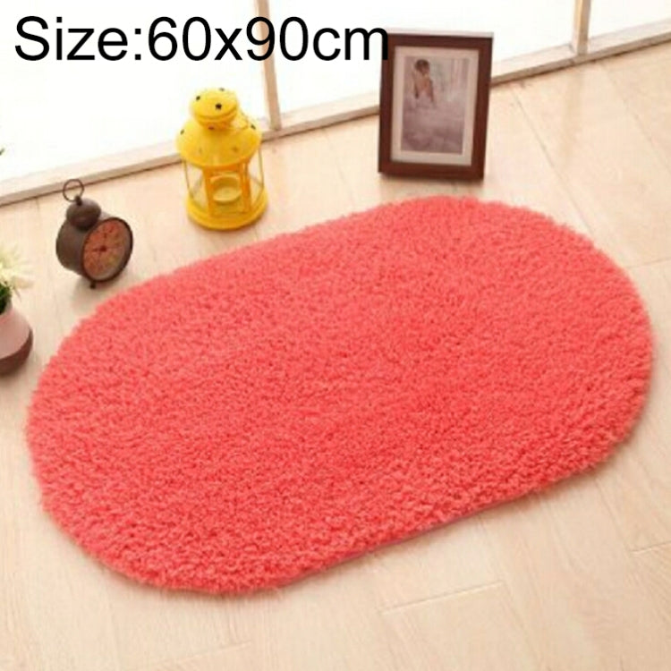 Tapis en fausse fourrure antidérapant de couleur unie pour salle de bain, chambre d'enfants, paillassons ovales, tapis de salon, 40x60cm, 50x80cm, 60x90cm, 60x120cm, 80x120cm, 80x160cm