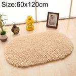 Tapis en fausse fourrure antidérapant de couleur unie pour salle de bain, chambre d'enfants, paillassons ovales, tapis de salon, 40x60cm, 50x80cm, 60x90cm, 60x120cm, 80x120cm, 80x160cm