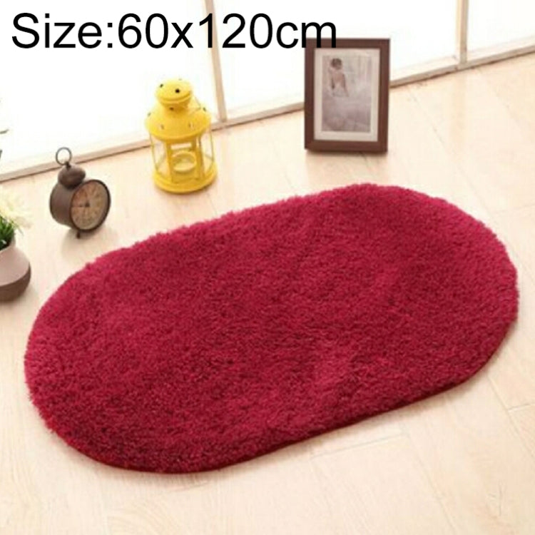 Tapis en fausse fourrure antidérapant de couleur unie pour salle de bain, chambre d'enfants, paillassons ovales, tapis de salon, 40x60cm, 50x80cm, 60x90cm, 60x120cm, 80x120cm, 80x160cm
