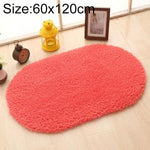 Tapis en fausse fourrure antidérapant de couleur unie pour salle de bain, chambre d'enfants, paillassons ovales, tapis de salon, 40x60cm, 50x80cm, 60x90cm, 60x120cm, 80x120cm, 80x160cm