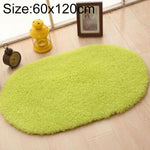 Tapis en fausse fourrure antidérapant de couleur unie pour salle de bain, chambre d'enfants, paillassons ovales, tapis de salon, 40x60cm, 50x80cm, 60x90cm, 60x120cm, 80x120cm, 80x160cm
