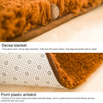 Tapis en fausse fourrure antidérapant uni pour salle de bain, tapis de porte de chambre d'enfant, ovale, pour chambre à coucher et salon, 80x200cm, 120x200cm, 140x200cm, 160x230cm