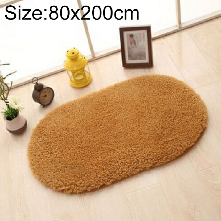 Tapis en fausse fourrure antidérapant uni pour salle de bain, tapis de porte de chambre d'enfant, ovale, pour chambre à coucher et salon, 80x200cm, 120x200cm, 140x200cm, 160x230cm