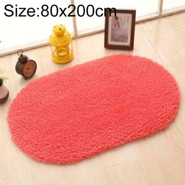 Tapis en fausse fourrure antidérapant uni pour salle de bain, tapis de porte de chambre d'enfant, ovale, pour chambre à coucher et salon, 80x200cm, 120x200cm, 140x200cm, 160x230cm
