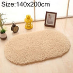 Tapis en fausse fourrure antidérapant uni pour salle de bain, tapis de porte de chambre d'enfant, ovale, pour chambre à coucher et salon, 80x200cm, 120x200cm, 140x200cm, 160x230cm