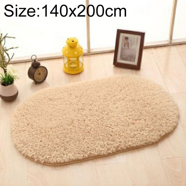 Tapis en fausse fourrure antidérapant uni pour salle de bain, tapis de porte de chambre d'enfant, ovale, pour chambre à coucher et salon, 80x200cm, 120x200cm, 140x200cm, 160x230cm