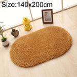 Tapis en fausse fourrure antidérapant uni pour salle de bain, tapis de porte de chambre d'enfant, ovale, pour chambre à coucher et salon, 80x200cm, 120x200cm, 140x200cm, 160x230cm