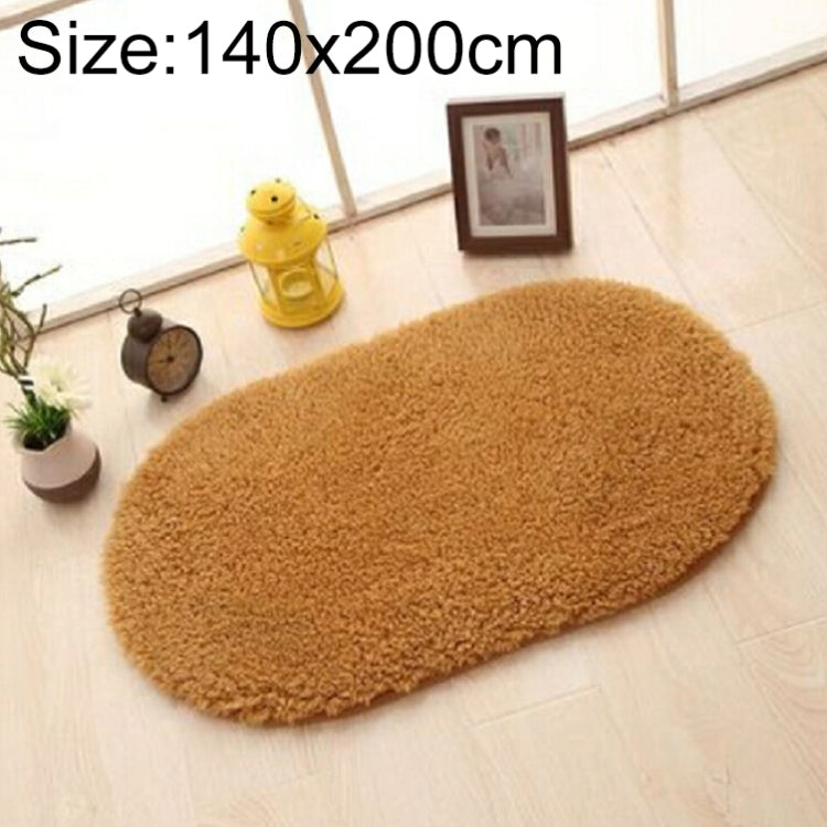 Tapis en fausse fourrure antidérapant uni pour salle de bain, tapis de porte de chambre d'enfant, ovale, pour chambre à coucher et salon, 80x200cm, 120x200cm, 140x200cm, 160x230cm