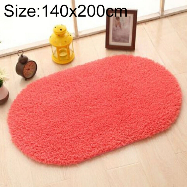 Tapis en fausse fourrure antidérapant uni pour salle de bain, tapis de porte de chambre d'enfant, ovale, pour chambre à coucher et salon, 80x200cm, 120x200cm, 140x200cm, 160x230cm