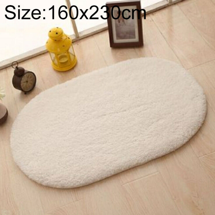 Tapis en fausse fourrure antidérapant uni pour salle de bain, tapis de porte de chambre d'enfant, ovale, pour chambre à coucher et salon, 80x200cm, 120x200cm, 140x200cm, 160x230cm