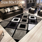 Simple Modern Abstract Lattice Carpets Living Room Bedroom Floor Mat, 50x80cm, 80x120cm