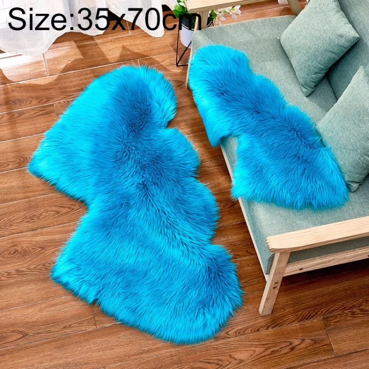 Tapis en imitation laine créative double cœur pour canapé, coussin en peluche pour chambre et salon, 35x70 cm, 60x120 cm