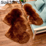 Tapis en imitation laine créative double cœur pour canapé, coussin en peluche pour chambre et salon, 35x70 cm, 60x120 cm