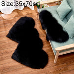 Tapis en imitation laine créative double cœur pour canapé, coussin en peluche pour chambre et salon, 35x70 cm, 60x120 cm
