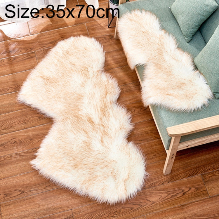 Tapis en imitation laine créative double cœur pour canapé, coussin en peluche pour chambre et salon, 35x70 cm, 60x120 cm