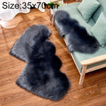 Tapis en imitation laine créative double cœur pour canapé, coussin en peluche pour chambre et salon, 35x70 cm, 60x120 cm
