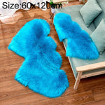 Tapis en imitation laine créative double cœur pour canapé, coussin en peluche pour chambre et salon, 35x70 cm, 60x120 cm