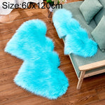 Tapis en imitation laine créative double cœur pour canapé, coussin en peluche pour chambre et salon, 35x70 cm, 60x120 cm