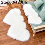 Tapis en imitation laine créative double cœur pour canapé, coussin en peluche pour chambre et salon, 35x70 cm, 60x120 cm