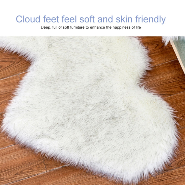 Tapis de sol créatif double cœur en fausse laine pour canapé, coussin en peluche pour chambre et salon, 90x180cm