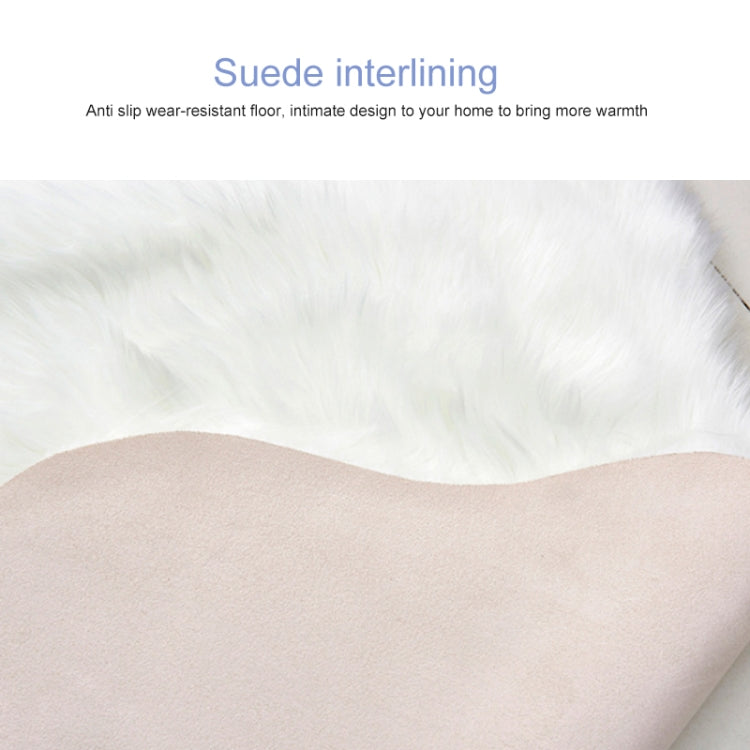 Tapis de sol créatif double cœur en fausse laine pour canapé, coussin en peluche pour chambre et salon, 90x180cm