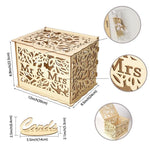 Boîte Cadeau de Mariage en Bois Bricolage, Petite, Grande