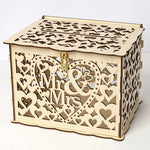 Boîte Cadeau de Mariage en Bois Bricolage, Petite, Grande