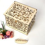 Boîte Cadeau de Mariage en Bois Bricolage, Petite, Grande
