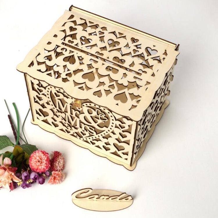 Boîte Cadeau de Mariage en Bois Bricolage, Petite, Grande