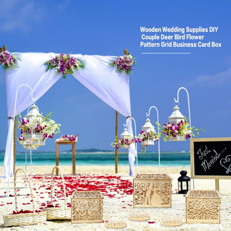 Boîte Cadeau de Mariage en Bois Bricolage, Petite, Grande