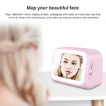 Enceinte Bluetooth miroir HD LED mini BT-511, support carte TF 32 Go & AUX 3,5 mm & double réveil & température en temps réel & appels mains libres, blanc, rose, noir, rouge