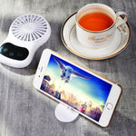 Ventilateur multifonctionnel avec horloge, petit ventilateur de bureau créatif, mini ventilateur USB, blanc, rose, bleu