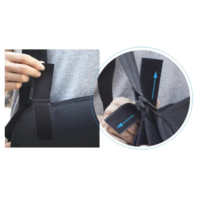 Écharpe de bras post-opératoire multifonctionnelle pour l'avant-bras et le cou, bracelet de fixation pour fracture du bras, S Noir, M Noir, L Noir