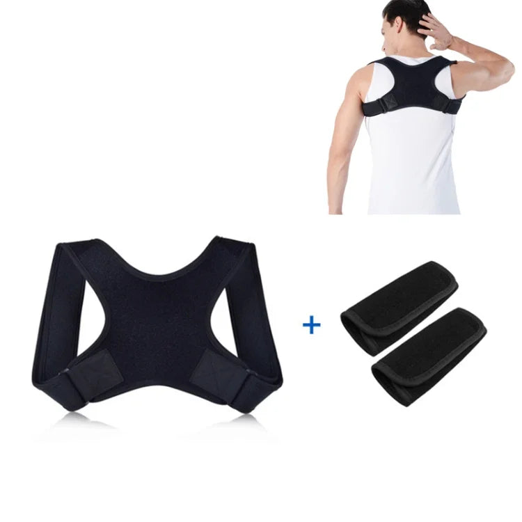 Sangle correctrice de dos invisible, réglable et respirante, avec bandoulière, taille unique