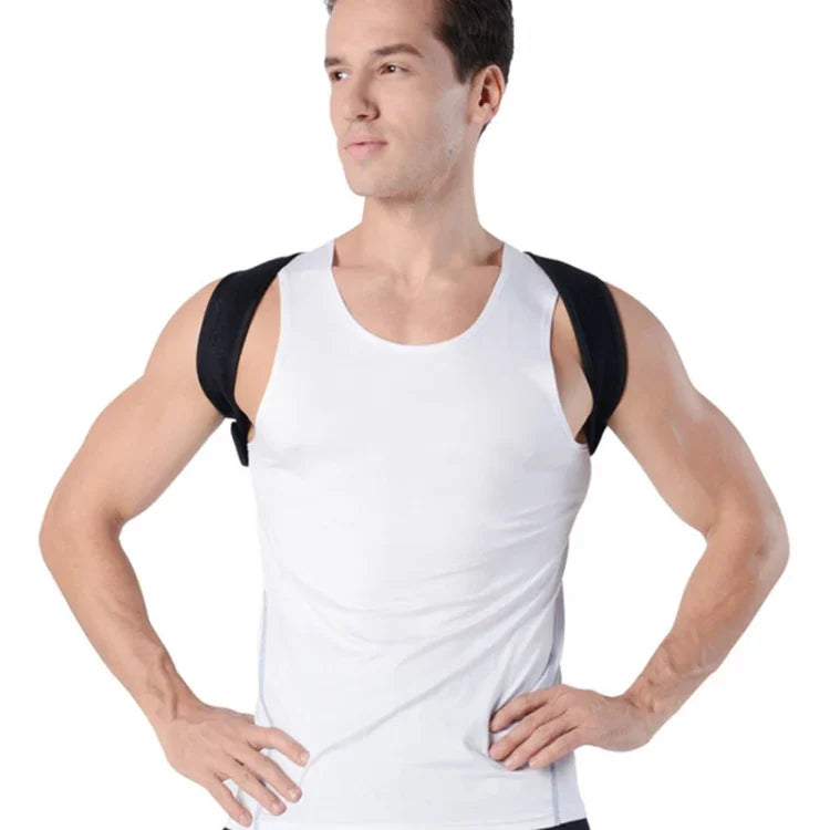 Sangle correctrice de dos invisible, réglable et respirante, avec bandoulière, taille unique