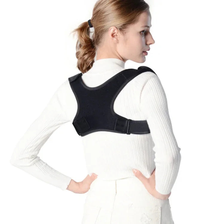 Sangle correctrice de dos invisible, réglable et respirante, avec bandoulière, taille unique