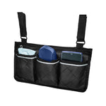 Sac de rangement latéral pour accoudoir de fauteuil roulant, sac de rangement suspendu pour voiture, violet, noir, marron, rouge vin, bleu foncé