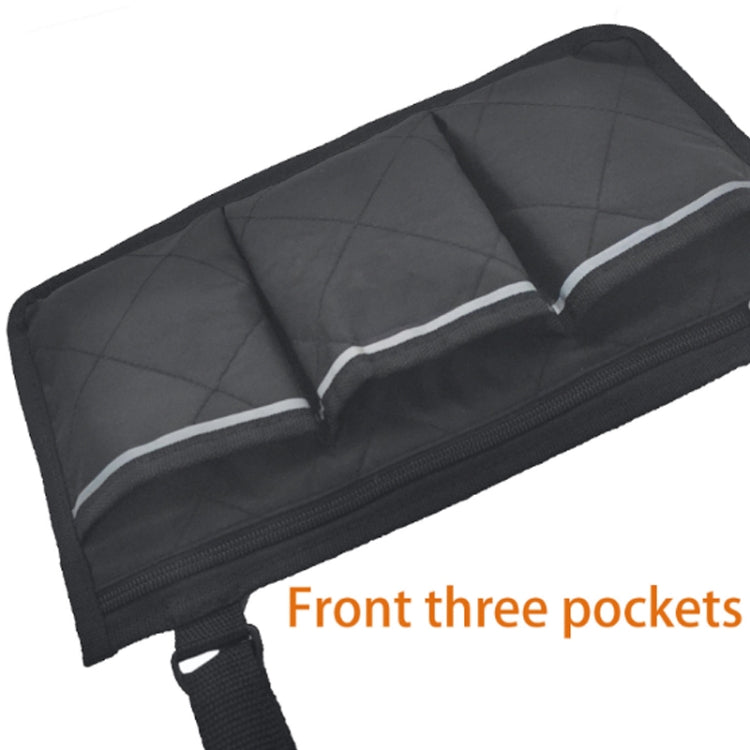 Sac de rangement latéral pour accoudoir de fauteuil roulant, sac de rangement suspendu pour voiture, violet, noir, marron, rouge vin, bleu foncé
