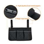 Sac de rangement latéral pour accoudoir de fauteuil roulant, sac de rangement suspendu pour voiture, violet, noir, marron, rouge vin, bleu foncé