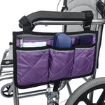 Sac de rangement latéral pour accoudoir de fauteuil roulant, sac de rangement suspendu pour voiture, violet, noir, marron, rouge vin, bleu foncé
