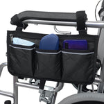 Sac de rangement latéral pour accoudoir de fauteuil roulant, sac de rangement suspendu pour voiture, violet, noir, marron, rouge vin, bleu foncé