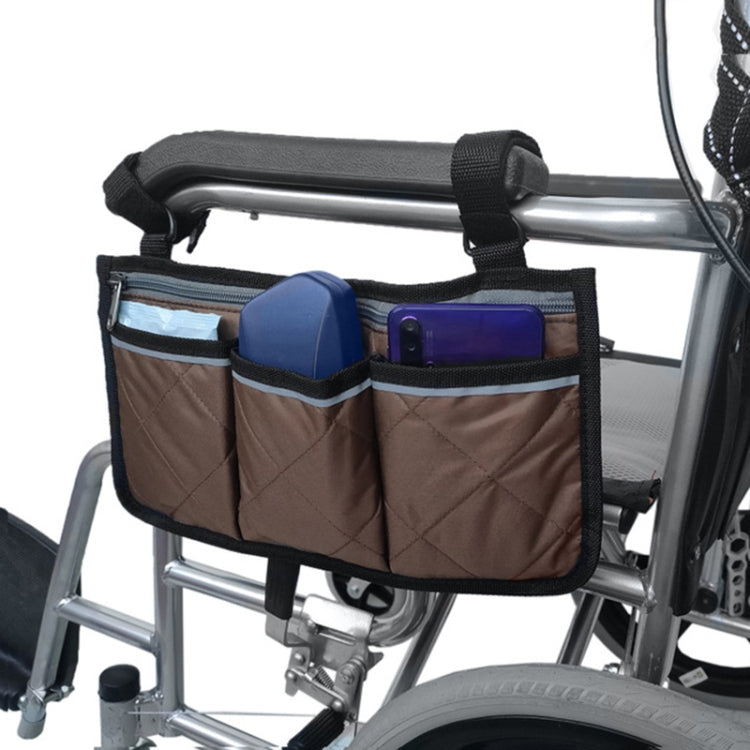 Sac de rangement latéral pour accoudoir de fauteuil roulant, sac de rangement suspendu pour voiture, violet, noir, marron, rouge vin, bleu foncé